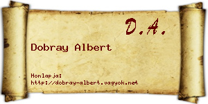 Dobray Albert névjegykártya